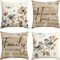colorlife Chinoiserie Poppy Flowers Chickadee Spring Home Sweet Home Throw Pillow Covers, 18 x 18 Inch Fall Autumn Family is Everything Decorations for Sofa Couch Set of 4